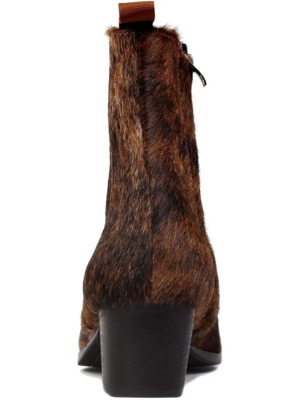 🆕Men Brown Chelsea Ankle Boots Leather Pony Hair Chukka Boot with Side Zipper